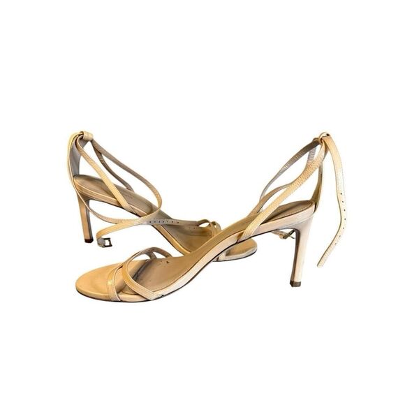 STUART WEITZMAN Lexie Leather Sandals Blush Cream sz 11 - Picture 3 of 12